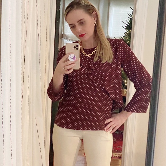 Mango Blouse with Decorative Ruffle - Picture 3 of 9